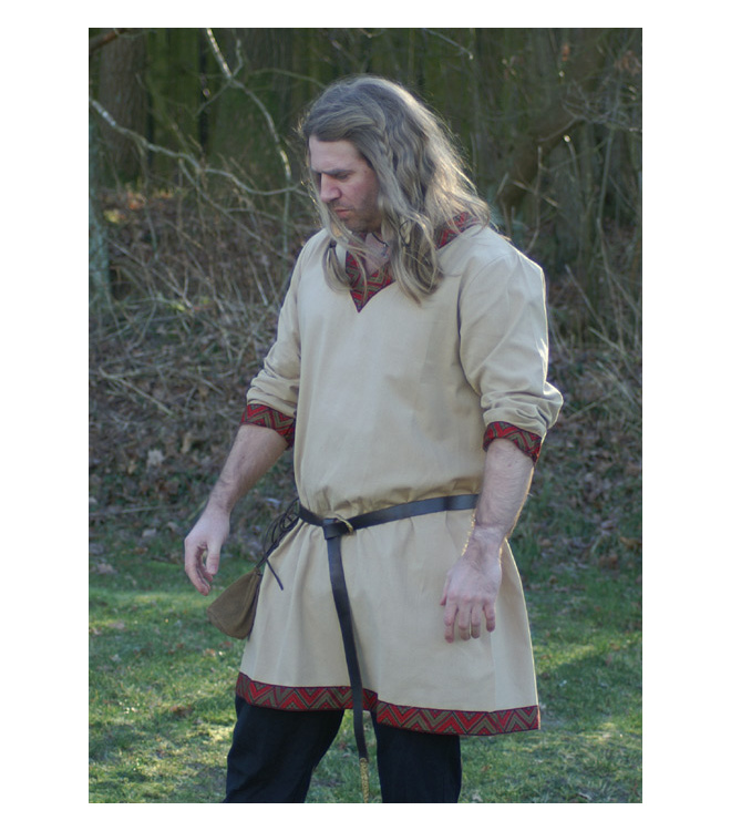 Wikinger Tunika aus Baumwolle, beige