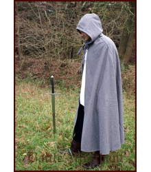Schwerer Mittelalter-Umhang mit Kapuze, div. Farben
