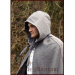 Schwerer Mittelalter-Umhang mit Kapuze, div. Farben