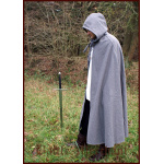 Schwerer Mittelalter-Umhang mit Kapuze, div. Farben