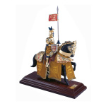 Miniatur Ritter auf Pferd, Drachenhelm, gold, Marto