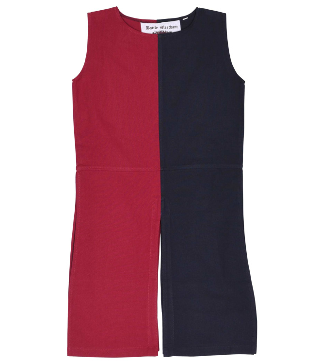 Kinder Waffenrock Lucas, Mi-Parti, schwarz/rot