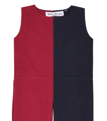 Kinder Waffenrock Lucas, Mi-Parti, schwarz/rot