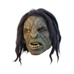 Ork-Maske, grün, mit Haaren